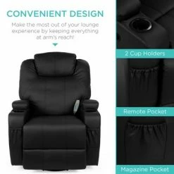 Cheap 🎉 Best Choice Products Executive Swivel Glider Massage Recliner Chair w/ Remote Control, 5 Modes, 2 Cup Holders 🔥 -Living Room Chairs Sales unnamed file 12182