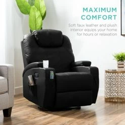 Cheap 🎉 Best Choice Products Executive Swivel Glider Massage Recliner Chair w/ Remote Control, 5 Modes, 2 Cup Holders 🔥 -Living Room Chairs Sales unnamed file 12184
