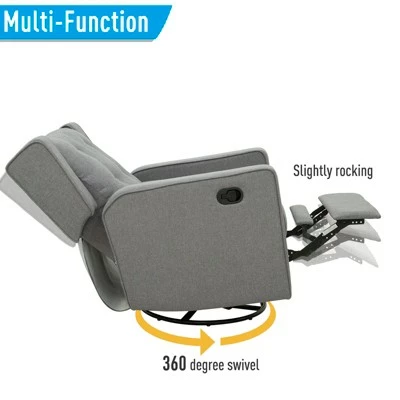 Coupon ⭐ HomCom Wingback Button Tufted Swivel Manual Rocking Recliner Chair ⌛ 5 Coupon ⭐ HomCom Wingback Button Tufted Swivel Manual Rocking Recliner Chair ⌛ - Image 3