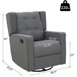 Coupon ⭐ HomCom Wingback Button Tufted Swivel Manual Rocking Recliner Chair ⌛ 13 Coupon ⭐ HomCom Wingback Button Tufted Swivel Manual Rocking Recliner Chair ⌛ -Living Room Chairs Sales unnamed file 12191