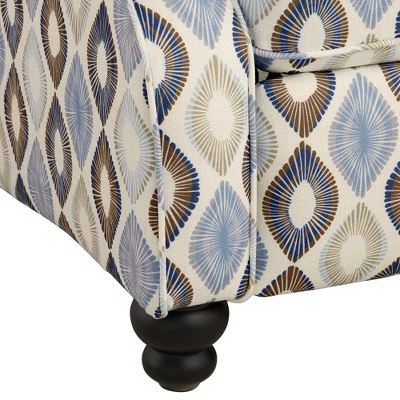 Cheapest 👏 Elm Lane Blue Diamond Recliner Chair Modern Armchair Comfortable Push Manual Reclining Footrest for Bedroom Living Room Reading 💯 6 Cheapest 👏 Elm Lane Blue Diamond Recliner Chair Modern Armchair Comfortable Push Manual Reclining Footrest for Bedroom Living Room Reading 💯 - Image 4