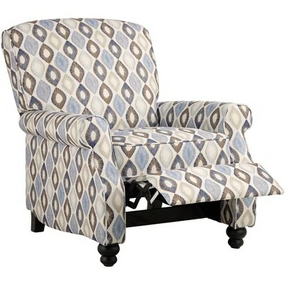 Cheapest 👏 Elm Lane Blue Diamond Recliner Chair Modern Armchair Comfortable Push Manual Reclining Footrest for Bedroom Living Room Reading 💯 8 Cheapest 👏 Elm Lane Blue Diamond Recliner Chair Modern Armchair Comfortable Push Manual Reclining Footrest for Bedroom Living Room Reading 💯 - Image 6