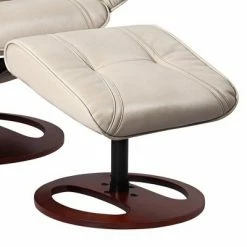 Cheap 🛒 BenchMaster Taupe Swivel Ottoman Leather Recliner Chair Modern Armchair Ergonomic Manual Reclining Adjustable Bedroom Living Room 🔥 -Living Room Chairs Sales unnamed file 12222