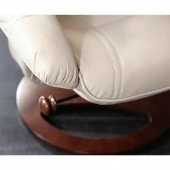 Cheap 🛒 BenchMaster Taupe Swivel Ottoman Leather Recliner Chair Modern Armchair Ergonomic Manual Reclining Adjustable Bedroom Living Room 🔥 -Living Room Chairs Sales unnamed file 12224