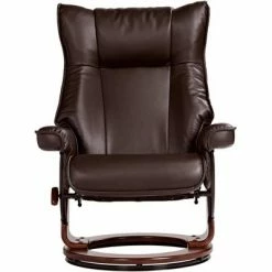 Discount 🎁 BenchMaster Java Swivel Ottoman Faux Leather Recliner Chair Modern Armchair Ergonomic Push Manual Reclining Bedroom Living Room 🛒 -Living Room Chairs Sales unnamed file 12232