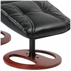 Flash Sale 😉 BenchMaster Black Swivel Ottoman Leather Recliner Chair Modern Armchair Ergonomic Manual Reclining Adjustable Bedroom Living Room 👏 -Living Room Chairs Sales unnamed file 12243