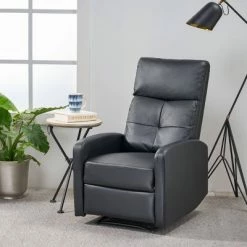 Best Pirce 🥰 Samedi Faux Leather Recliner Club Chair - Christopher Knight Home White 💯