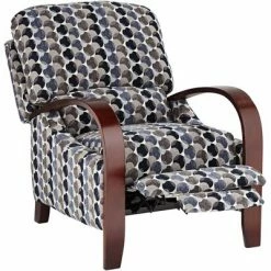 Outlet 💯 Elm Lane Multi-Color Bubbles Ink Recliner Chair Modern Armchair Comfortable Push Manual Reclining Footrest for Bedroom Living Room 🥰 -Living Room Chairs Sales unnamed file 12266