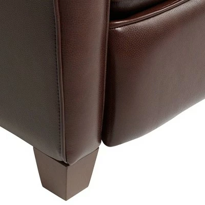 Best deal ๐ Elm Lane Chocolate Leather Recliner Chair Modern Armchair Comfortable Push Manual Reclining Footrest Tufted Back for Bedroom ๐ 6 Best deal ๐ Elm Lane Chocolate Leather Recliner Chair Modern Armchair Comfortable Push Manual Reclining Footrest Tufted Back for Bedroom ๐ - Image 4