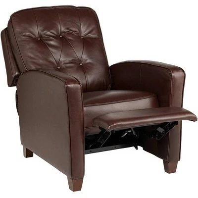 Best deal ๐ Elm Lane Chocolate Leather Recliner Chair Modern Armchair Comfortable Push Manual Reclining Footrest Tufted Back for Bedroom ๐ 9 Best deal ๐ Elm Lane Chocolate Leather Recliner Chair Modern Armchair Comfortable Push Manual Reclining Footrest Tufted Back for Bedroom ๐ - Image 7