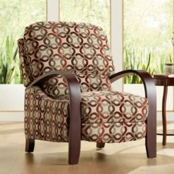 Brand new 🧨 Elm Lane Multi-Color Unity Paprika Recliner Chair Modern Armchair Comfortable Push Manual Reclining Footrest Bedroom Living Room 👏