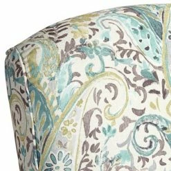 Promo 🔔 Elm Lane Skye Blue Paisley Patterned Recliner Chair Armchair Comfortable Push Manual Reclining Footrest Bedroom Living Room 🧨 -Living Room Chairs Sales unnamed file 12329