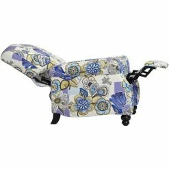 Cheap ❤️ Elm Lane Multi-Color Indigo Floral Recliner Chair Modern Armchair Comfortable Push Manual Reclining Footrest Bedroom Living Room 🌟 -Living Room Chairs Sales unnamed file 12338
