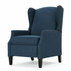Discount 🛒 Wescott Traditional Recliner - Christopher Knight Home Navy Blue ✔️ -Living Room Chairs Sales unnamed file 12354