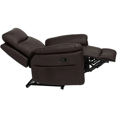Promo 🤩 Elm Lane Dark Brown Faux Leather Recliner Chair Modern Armchair Comfortable Manual Reclining Footrest Bedroom Living Room Reading 👏 7 Promo 🤩 Elm Lane Dark Brown Faux Leather Recliner Chair Modern Armchair Comfortable Manual Reclining Footrest Bedroom Living Room Reading 👏 - Image 5