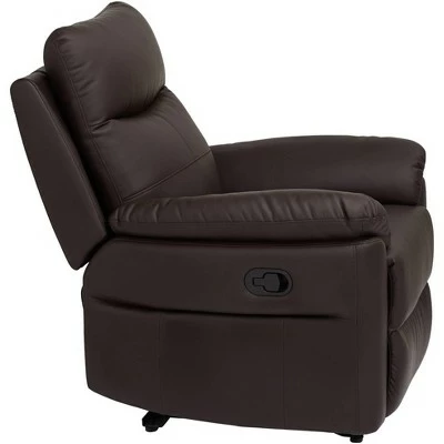 Promo 🤩 Elm Lane Dark Brown Faux Leather Recliner Chair Modern Armchair Comfortable Manual Reclining Footrest Bedroom Living Room Reading 👏 9 Promo 🤩 Elm Lane Dark Brown Faux Leather Recliner Chair Modern Armchair Comfortable Manual Reclining Footrest Bedroom Living Room Reading 👏 - Image 7