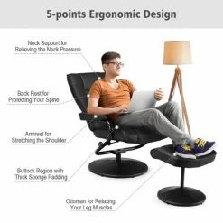 Buy 💯 Costway Recliner Chair Swivel PU Leather Lounge Accent Armchair w/ Ottoman Black 🎉 16 Buy 💯 Costway Recliner Chair Swivel PU Leather Lounge Accent Armchair w/ Ottoman Black 🎉 -Living Room Chairs Sales unnamed file 12396