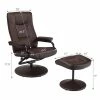 Hot Sale 😀 Costway Recliner Chair Swivel PU Leather Lounge Accent Armchair w/ Ottoman Brown ❤️ -Living Room Chairs Sales unnamed file 12400