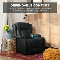 Best Pirce 🎁 Best Choice Products Electric Power Lift Recliner Massage Chair Furniture w/ USB Port, Heat, Cupholders 💯