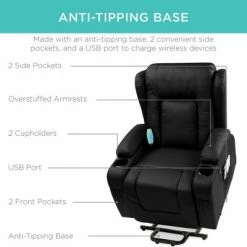 Best Pirce 🎁 Best Choice Products Electric Power Lift Recliner Massage Chair Furniture w/ USB Port, Heat, Cupholders 💯 -Living Room Chairs Sales unnamed file 12412