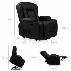 Best Pirce 🎁 Best Choice Products Electric Power Lift Recliner Massage Chair Furniture w/ USB Port, Heat, Cupholders 💯 -Living Room Chairs Sales unnamed file 12414