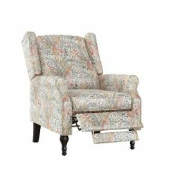 Best deal 😉 Lise Wingback Push Back Recliner Chair - ProLounger Floral Print Purple 🌟 -Living Room Chairs Sales unnamed file 12449