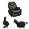 Best Sale ❤️ Costway Electric Recliner Chair Massage Sofa Leather w/ USB Charge Port BrownBlack ✨ -Living Room Chairs Sales unnamed file 12458