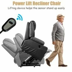 Best Sale ❤️ Costway Electric Recliner Chair Massage Sofa Leather w/ USB Charge Port BrownBlack ✨ -Living Room Chairs Sales unnamed file 12462