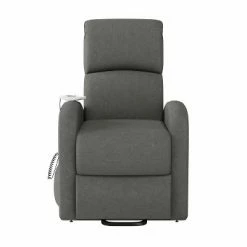 Budget 😉 Loy Modern Power Recline and Lift Chair with Heat and Massage - ProLounger Gray Chenille 👏 -Living Room Chairs Sales unnamed file 12496