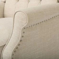 Outlet ⌛ Set of 2 Walter Contemporary Tufted Fabric Recliners - Christopher Knight Home Brown/light Sky/dark Brown 🤩 -Living Room Chairs Sales unnamed file 12505