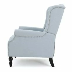 Outlet ⌛ Set of 2 Walter Contemporary Tufted Fabric Recliners - Christopher Knight Home Brown/light Sky/dark Brown 🤩 -Living Room Chairs Sales unnamed file 12509