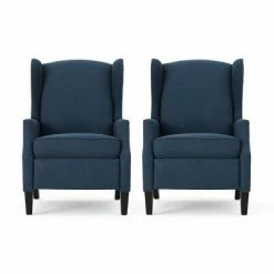 Outlet 🎁 Set of 2 Wescott Contemporary Fabric Recliners - Christopher Knight Home Navy Blue 🎁 37 Outlet 🎁 Set of 2 Wescott Contemporary Fabric Recliners - Christopher Knight Home Navy Blue 🎁 -Living Room Chairs Sales unnamed file 12552