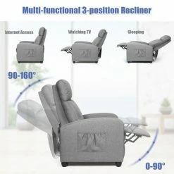 Brand new 😀 Costway Recliner Massage Chair, Ergonomic Adjustable Single Sofa with Padded Seat BlackBrownGray ✨ -Living Room Chairs Sales unnamed file 12584