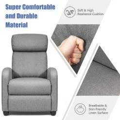 Brand new 😀 Costway Recliner Massage Chair, Ergonomic Adjustable Single Sofa with Padded Seat BlackBrownGray ✨ -Living Room Chairs Sales unnamed file 12585