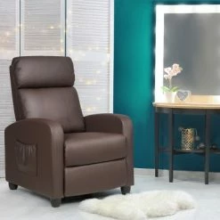 Brand new 😀 Costway Recliner Massage Chair, Ergonomic Adjustable Single Sofa with Padded Seat BlackBrownGray ✨ -Living Room Chairs Sales unnamed file 12588