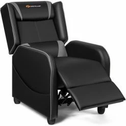 Deals 🌟 Costway Massage Gaming Recliner Chair Single Living Room Sofa Home Theater Seat PurpleGray ✔️ -Living Room Chairs Sales unnamed file 12602