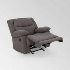 Flash Sale ✨ Estrada Contemporary Glider Recliner - Christopher Knight Home Navy Blue Tweed 🎁 -Living Room Chairs Sales unnamed file 12609