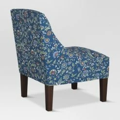Budget 👏 Hudson Swoop Armchair - Threshold™ Whisp Floral Navy Ochre 🥰 -Living Room Chairs Sales unnamed file 1268