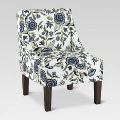 Budget 👏 Hudson Swoop Armchair - Threshold™ Whisp Floral Navy Ochre 🥰 -Living Room Chairs Sales unnamed file 1273