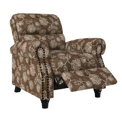 Promo ๐คฉ Rynn Bustle Back 2 Position Press-Back Recliner Chair Floral Chocolate Brown - ProLounger ๐งจ 3 Promo ๐คฉ Rynn Bustle Back 2 Position Press-Back Recliner Chair Floral Chocolate Brown - ProLounger ๐งจ