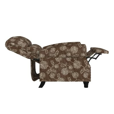 Promo ๐คฉ Rynn Bustle Back 2 Position Press-Back Recliner Chair Floral Chocolate Brown - ProLounger ๐งจ 4 Promo ๐คฉ Rynn Bustle Back 2 Position Press-Back Recliner Chair Floral Chocolate Brown - ProLounger ๐งจ - Image 2