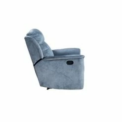 Outlet ⭐ Fabric Upholstered Recliner Chair with USB Charging Docks - Benzara Blue 🔔 -Living Room Chairs Sales unnamed file 12755