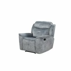Outlet ⭐ Fabric Upholstered Recliner Chair with USB Charging Docks - Benzara Blue 🔔 -Living Room Chairs Sales unnamed file 12757