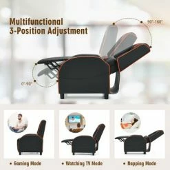 Top 10 😍 Costway Massage Gaming Recliner Chair Leather Single Sofa Home Theater Seat 😉 -Living Room Chairs Sales unnamed file 12777