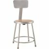 Cheap ❤️ National Public Seating 2pk 18" Heavy Duty Steel Stool with Backrest - Hampton Collection Gray 👏