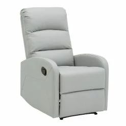 Discount 🎉 Dormi Contemporary Upholstered Recliner Chair - LumiSource Light Gray 🔔 -Living Room Chairs Sales unnamed file 12833