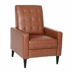 Cheap 👏 Merrick Lane Darcy Recliner Chair Mid-Century Modern Faux Leather Tufted Upholstery Ergonomic Push Back Living Room Recliner 🛒 -Living Room Chairs Sales unnamed file 12849