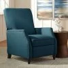 Best reviews of 🎉 Studio 55D Bold Blue Recliner Chair Modern Armchair Comfortable Push Back Manual Reclining Footrest Bedroom Living Room Reading ✨