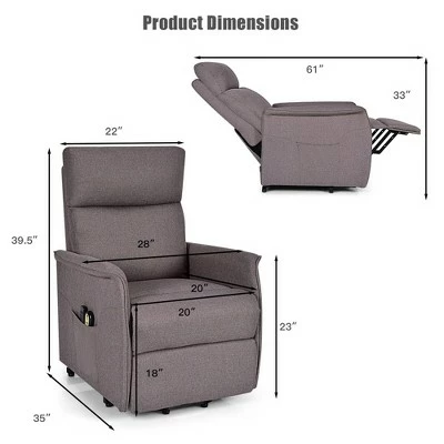 Discount ๐ Costway Electric Power Lift Massage Chair Recliner Sofa Fabric Padded Seat Home ๐งจ 3 Discount ๐ Costway Electric Power Lift Massage Chair Recliner Sofa Fabric Padded Seat Home ๐งจ