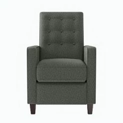 Best Pirce 😀 Nya Button Tufted Pushback Accent Chair - ProLounger Textured Gray 🧨